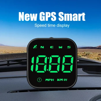  Универсален Автомобилен Централен Дисплей LED Автоматично измерване на Скоростта Интелигентен Цифров Сигнал Напомняне GPS HUD Автомобилна Електроника и Аксесоари
