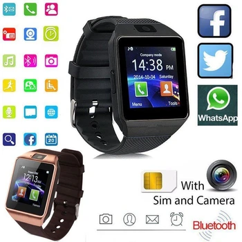  Цифрови Смарт Часовник със сензорен Екран DZ09 Q18, Гривна, Камера, Bluetooth, часовник, СИМ-Карта, Умни Часовници, Поддръжка на мобилни телефони и Ios и Android