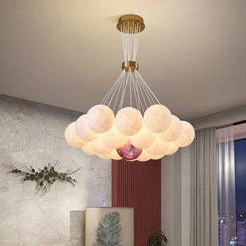  геометричен окачен лампа окачени турски лампи ролка окачен лампа, кръгла желязна полилей картонена лампа deco maison