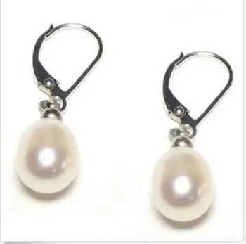 очарователен перлена обица AAA drop 11-12MMmm от бели перли от южното море