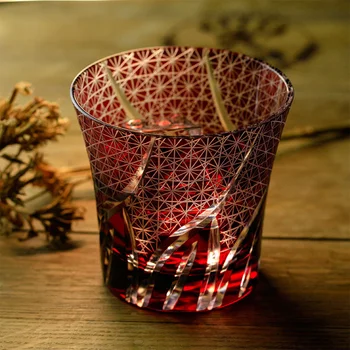  чаша chamvin Edo Kiko в японски стил нитратная чаша цветна декорация от кройката винена чаша резбовани цветя цветна чаша колекция ins style