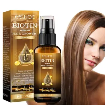 Биотиновый спрей за коса 30 мл Копър за изтощена коса Biotin Hair Essence Спрей за изтощена коса Подхранва и хидратира суха коса